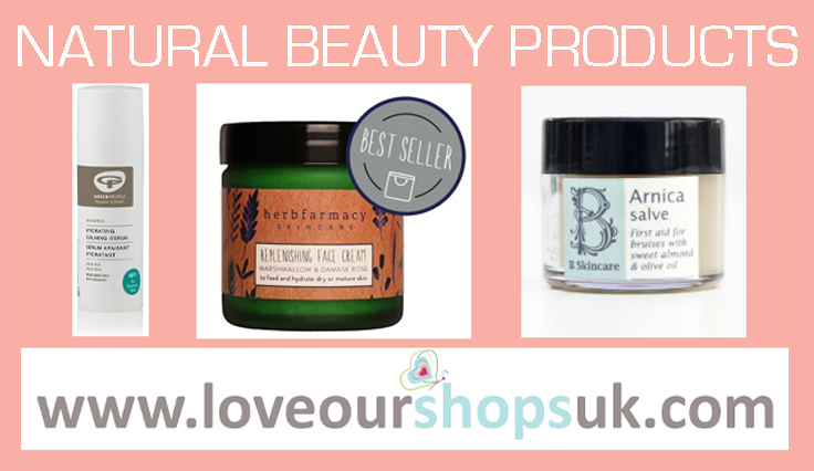 Natural Beauty products you can buy online in the UK www.loveourshopsuk.com