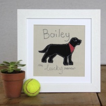 Poppy Treffry Black Labrador Personalised Picture