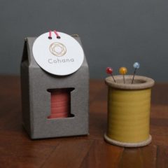 Pincushion – Turned Wood Cohana Magnetic Ceramic Spool