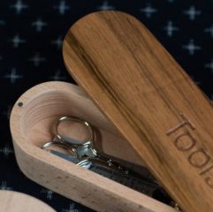 Dropcloth Sampler by Designer Rebecca Ringquist Wooden Tool Box