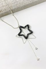 Gin & Tonic Candle Long Open Double Star Necklace