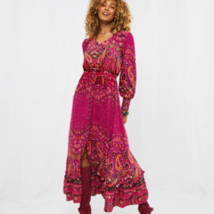 From My Mother’s Garden Long Robe – Blossoming Joe Browns Boho Dress in Pink