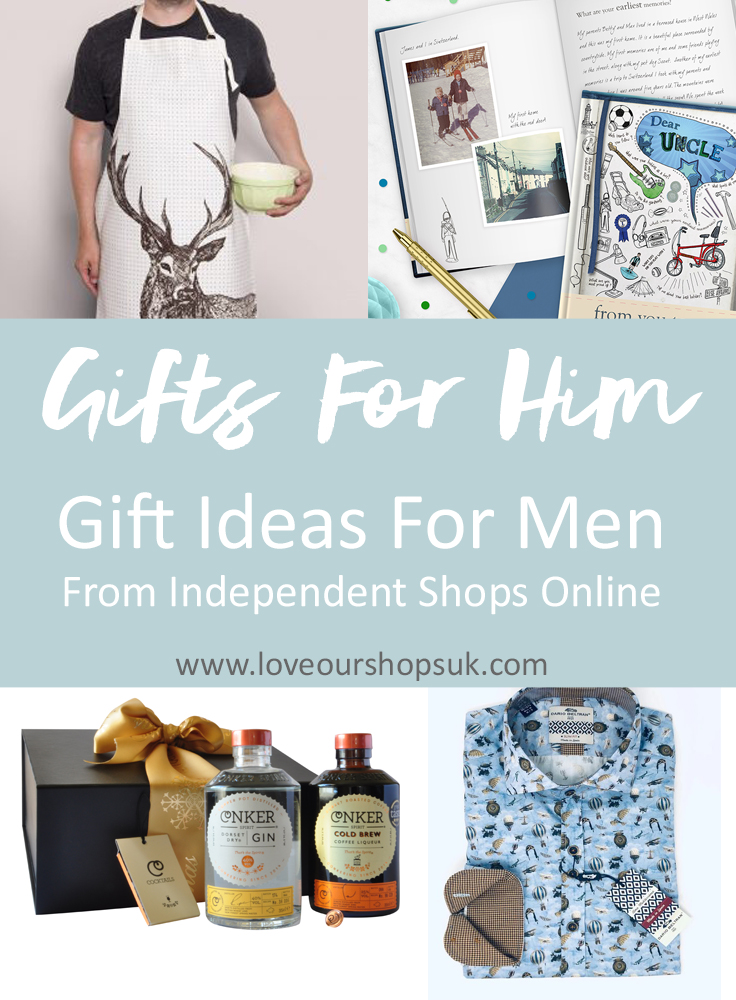 Gift Ideas for Him. Sharing independent shops online at Love Our Shops UK shopping directory.