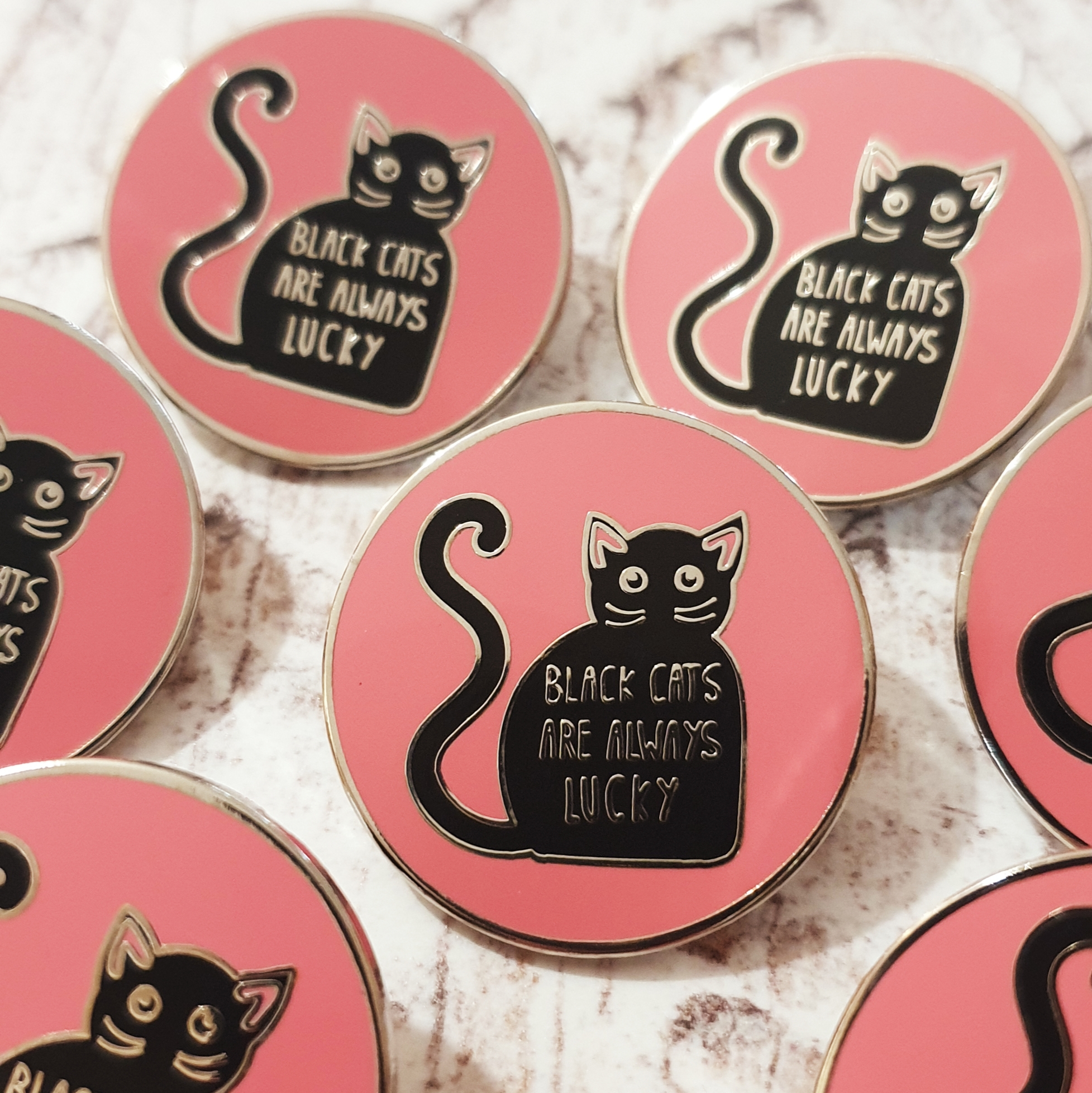 Black cats are always lucky enamel pin daffodowndilly. Daffodowndilly Our Shops. Sharing independent shops online at Love Our Shops UK shopping directory.