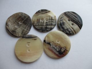 Isle of Auskerry Hand made horn buttons