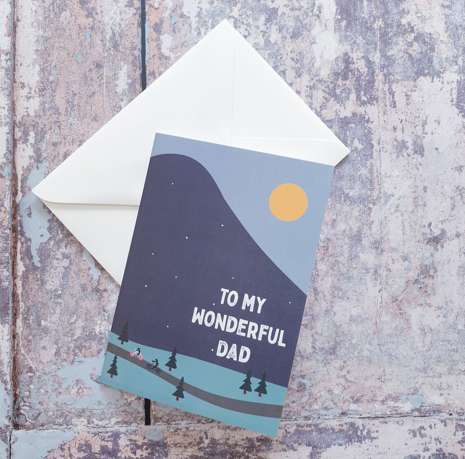 Daffodowndilly Dad greetings card. Sharing independent shops online at Love Our Shops UK shopping directory.