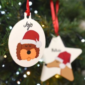 Hoobynoo Santa Dog Christmas Decoration Personalised, Shop independent this Christmas. find independent shops at Love Our Shops UK shopping directory UK.