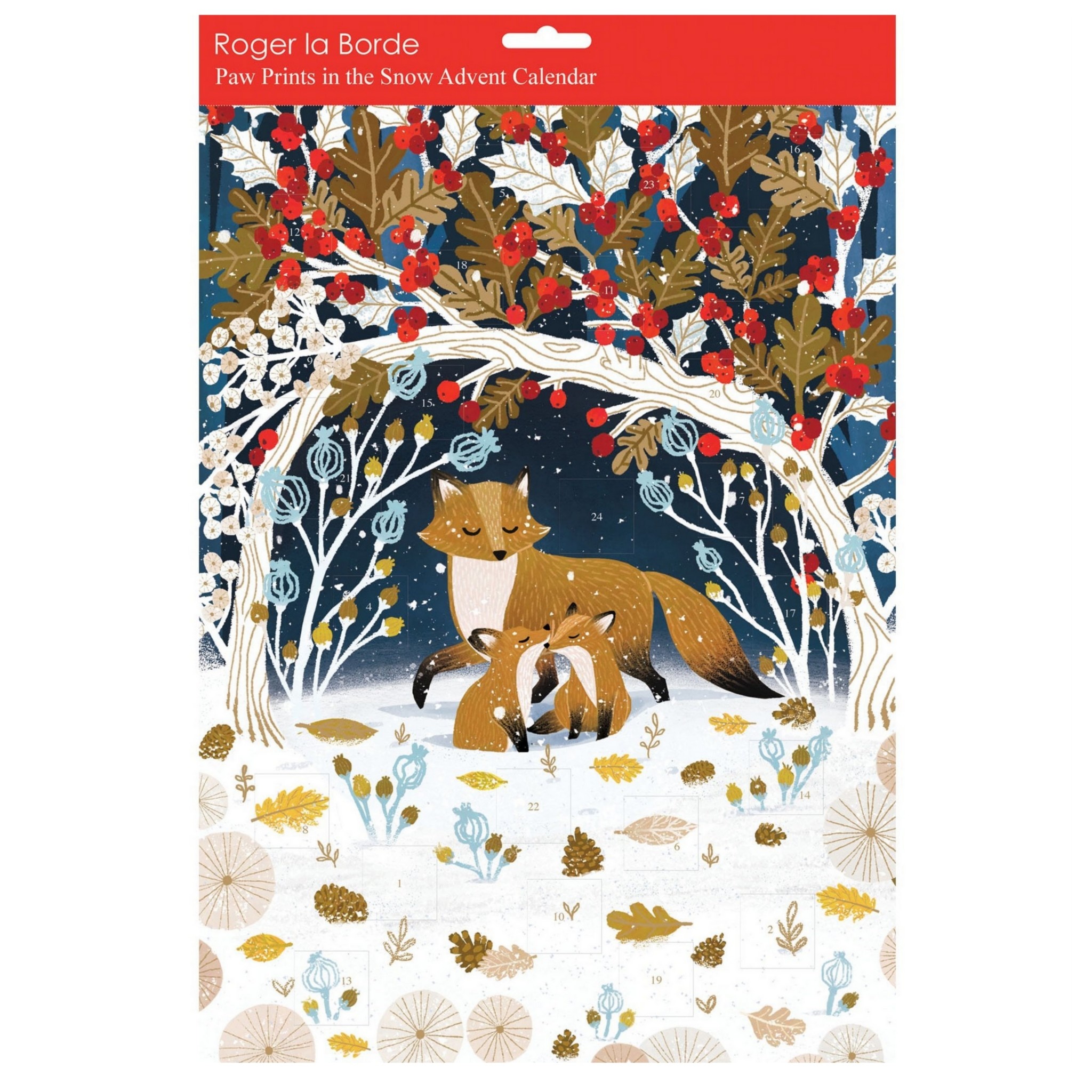 Seasons Green traditional advent calendar. Independent gift shop online at Love Our Shops UK shopping directory.