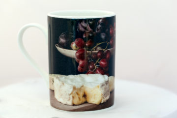 SN Fine Art Greeting Cards and More Still Life with Suffolk Cheeses – English Fine Bone China Mug