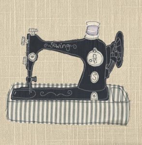 Poppy Treffry sewing machine card. Mother's Day Cards online at independent shops UK Love Our Shops UK.