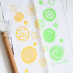 Large Sewing Project Bag 100% Cotton Tea Towels – Citrus Sunshine