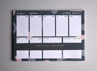 Welsh Perpetual Calendar Bilingual Weekly Planner Notepad