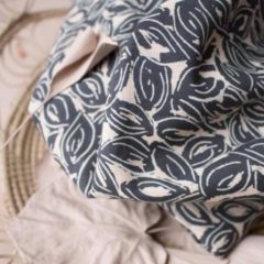 Flowers Organic Soft Sweatshirt Fabric Cotton Gauze – Petal Night