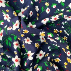 Pigeon Wishes Buttons – Granite Viscose Fabric – Sweet Flowers