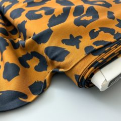 Pigeon Wishes Buttons – Granite Urban Leo – Gold Viscose Sustainable Sewing Fabric