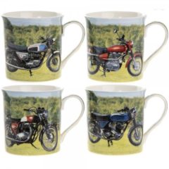 Black Table vase Motor cycle mug set
