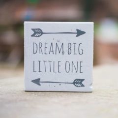 The Imperfect Wood Company Dream Big Little One Reclaimed Wood Sign