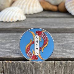 Notebooks With Attitude Beloved Person Japanese Koi Enamel Pin