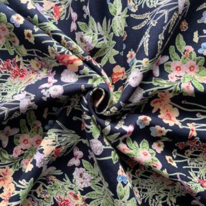 Lush Cloth Fabric Wild Flowers linen viscose mix