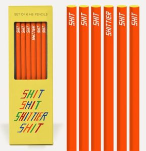 Red Hen Trading Set of 6 shit and shittier pencils