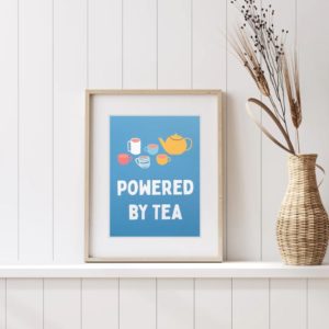 Daffodowndilly - Powered by Tea Art Print