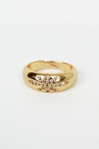 Belle Modelle My Doris Gold Scattered Crystal Ring