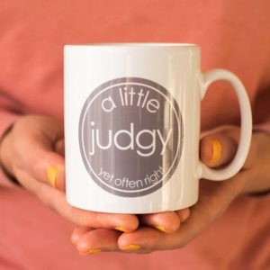 Chiswick Gift Company Little Judgy Mug. Fathers Day Gift Idea.