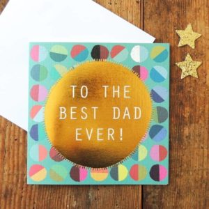 Seasons Green Best Dad Ever card. Fathers Day Gift.