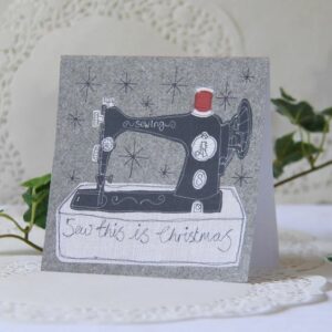 Poppy Treffry Sewing Themed Christmas Card